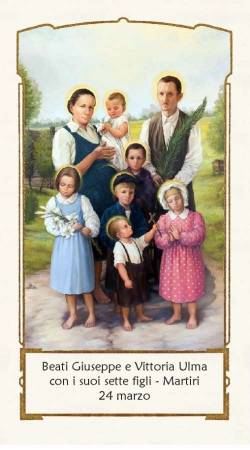 Beati Giuseppe e Vittoria Ulma con i sette figli